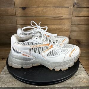 Axel Arigato Womens Size 6.5 Marathon Runner Sneakers White/Black/Orange Lace Up
